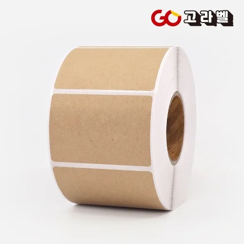 크라프트 봉인 마감 포장 스티커 60X40 1롤 1,000장